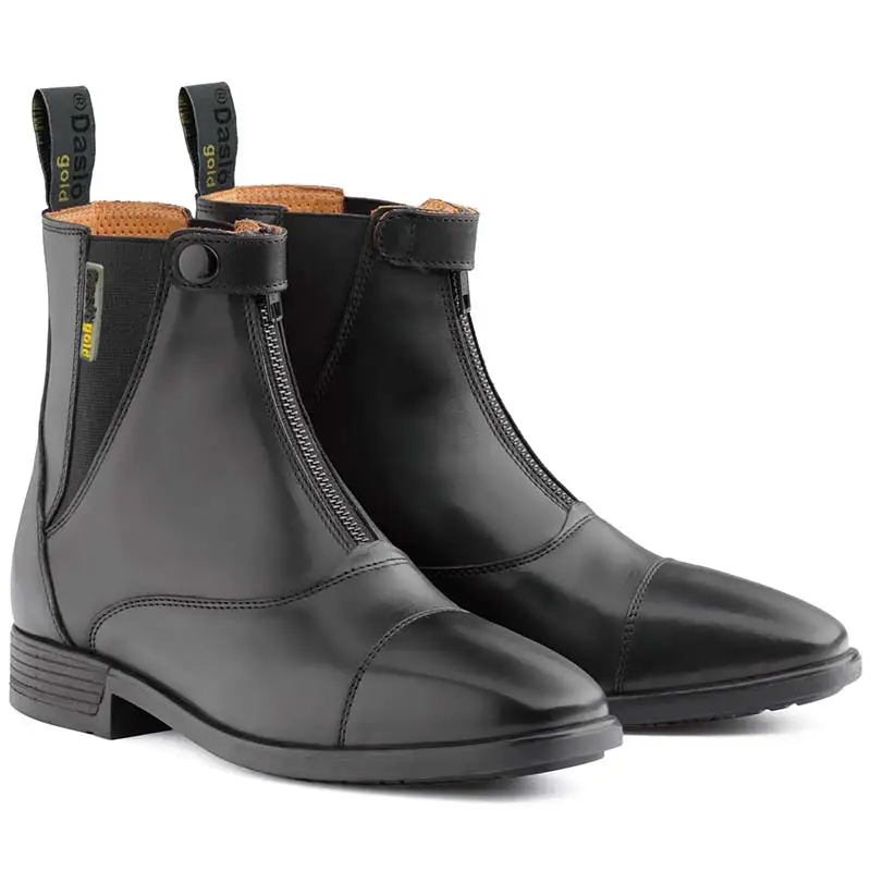 Stivaletti equitazione con zip Daslo Gold in vera pelle Professionale