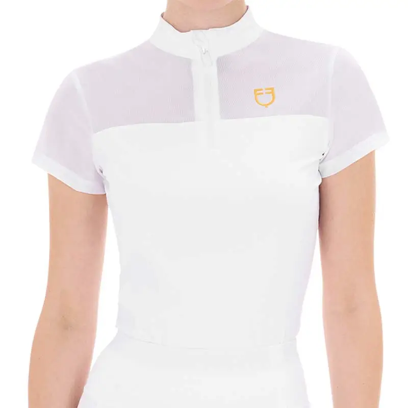 Polo da allenamento Equestro mesh maniche corte da donna Promozione