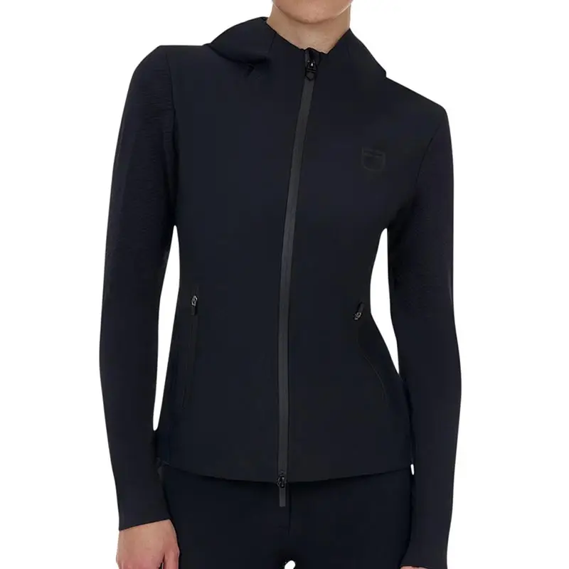 Felpa con cappuccio donna Equestro Ridertechnology in tessuto tecnico Consegna Rapida