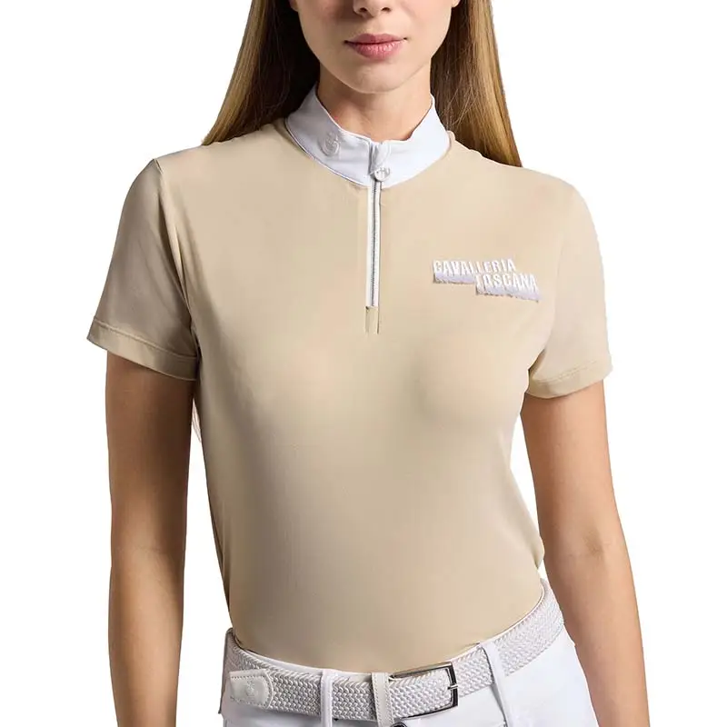 Polo da concorso donna Cavalleria Toscana in piquet tecnico Prezzo Ridotto
