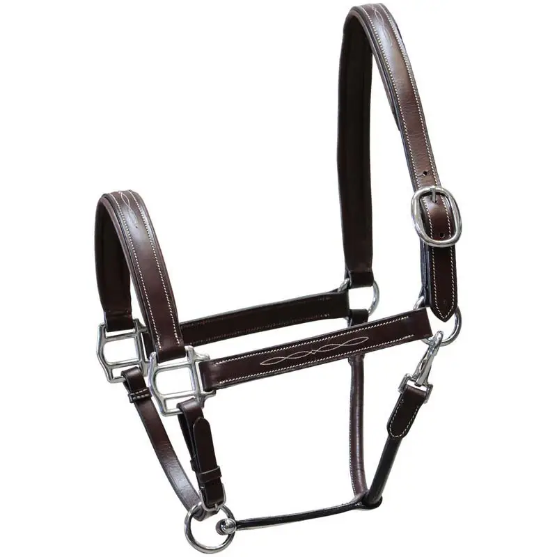 Offerta Limitata Capezza in cuoio Winner con ricami contrasto