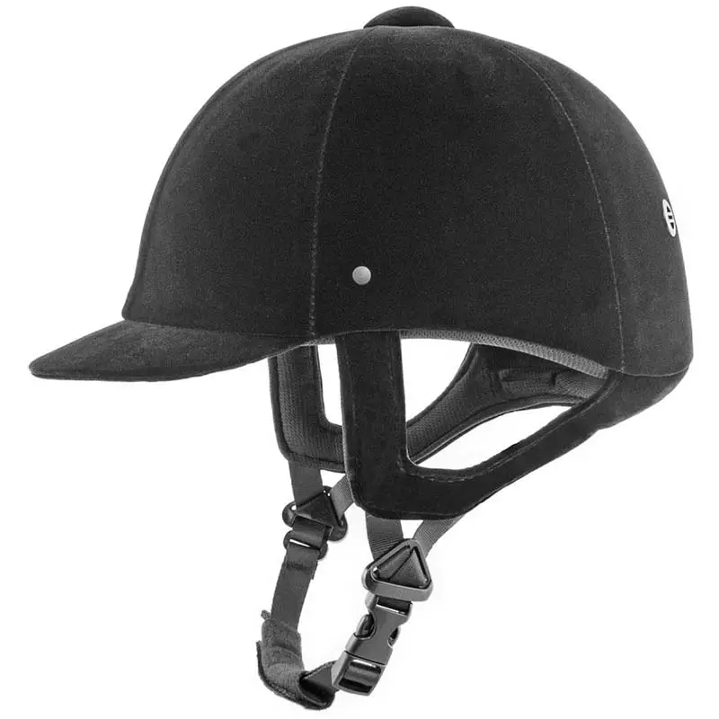 Casco cap equitazione classico in Velluto allacciatura imbottita Prezzo Basso