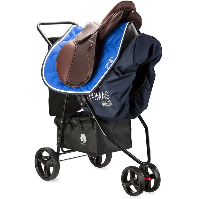 Prezzo Di Fabbrica Carrello Trolley Inatake doppio porta sella e accessori equitazione