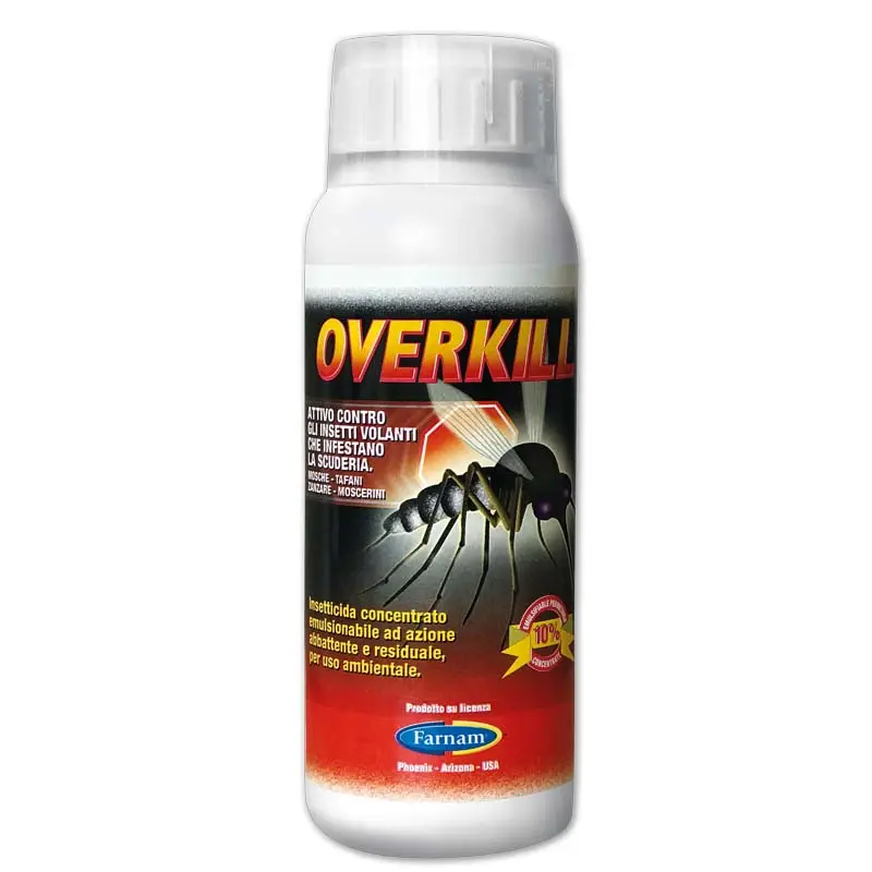 Super Prezzo Overkill Farnam da 500ml insetticida concentrato per scuderia