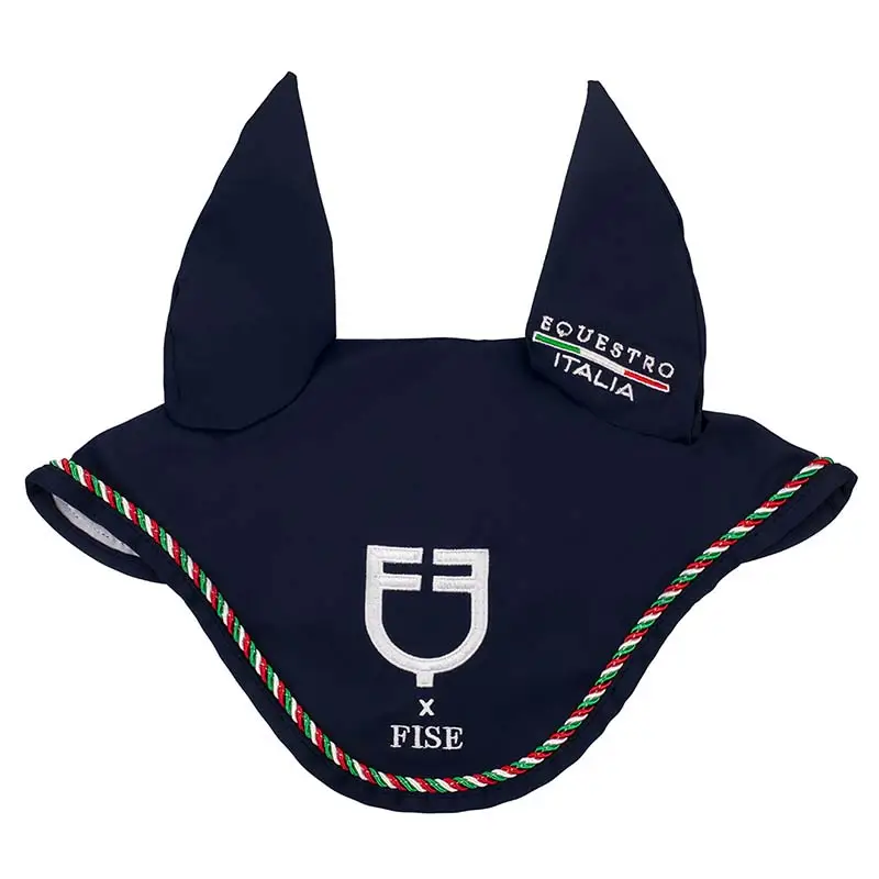 Cuffietta cavallo Equestro X FISE con cordino tricolore Prezzo Di Fabbrica