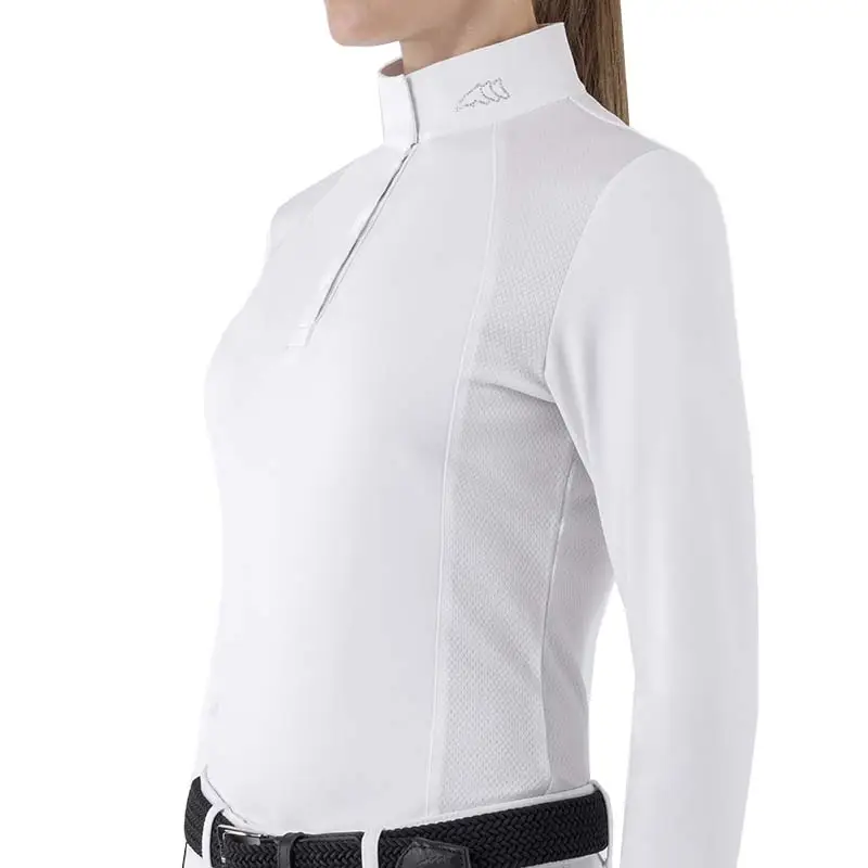 Polo da gara Equiline Ghitak maniche lunghe in jersey Compra Oggi Stesso