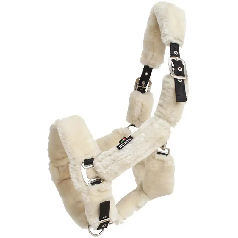 Cavezza in nylon Equiline con imbottitura in agnellino ecologico TERRIS Acquista Ora