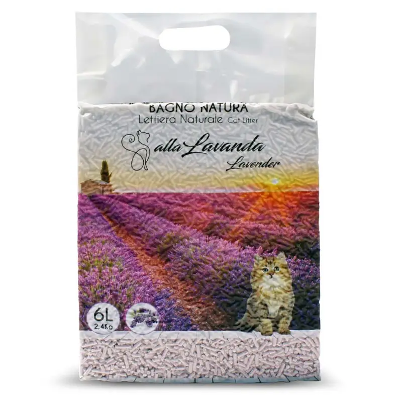 Lettiera naturale in pellet alla lavanda per Gatti Officinalis bagno natura 6 lt Scelto Dai Clienti