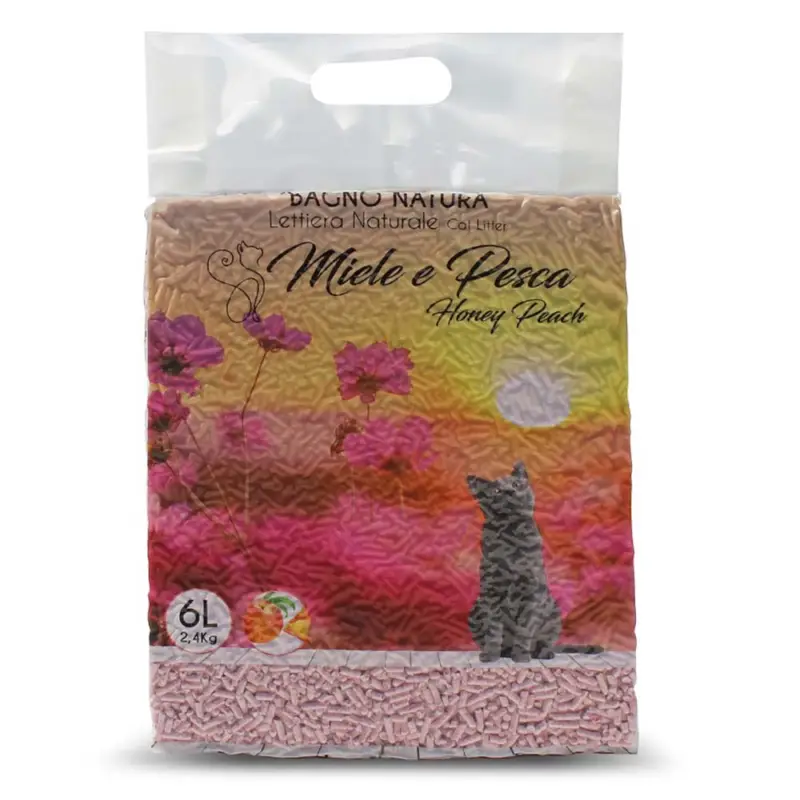 Ordina Subito Lettiera naturale in pellet al miele e pesca per Gatti Officinalis bagno natura 6 lt