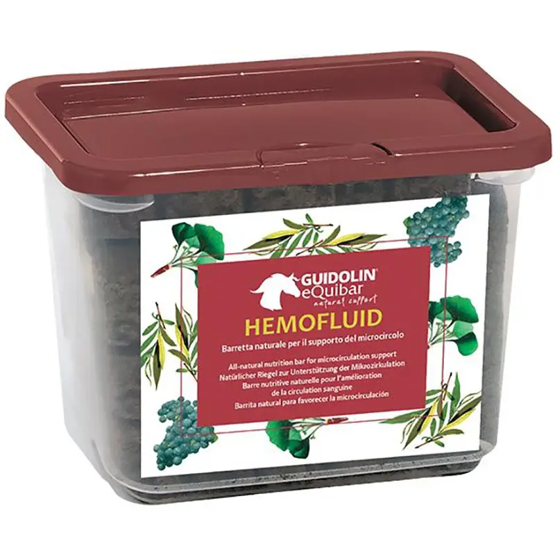 Acquista Ora Barrette naturali per Microcircolo del cavallo EQUIBAR Hemofluid Guidolin 600 gr