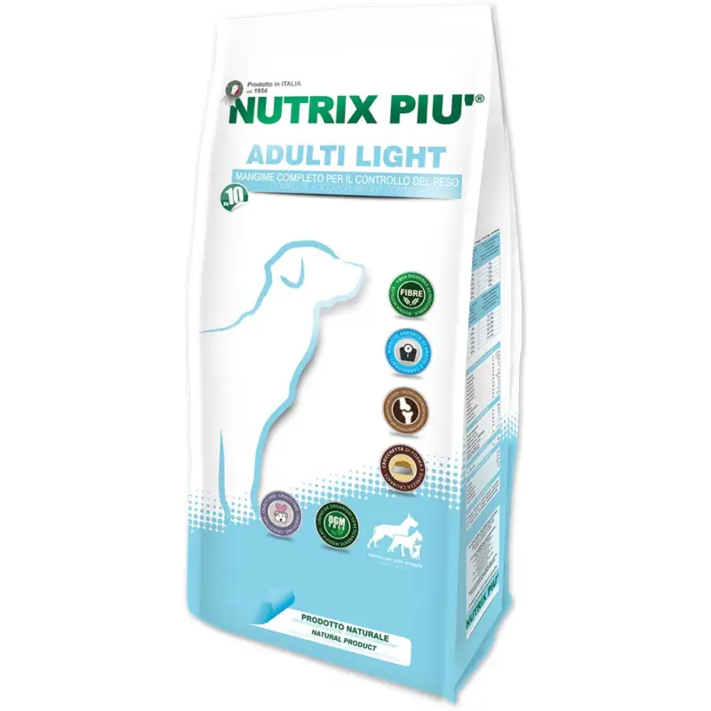 Crocchette 10 kg Nutrix Più per Cani Adulti Light Prezzo Conveniente