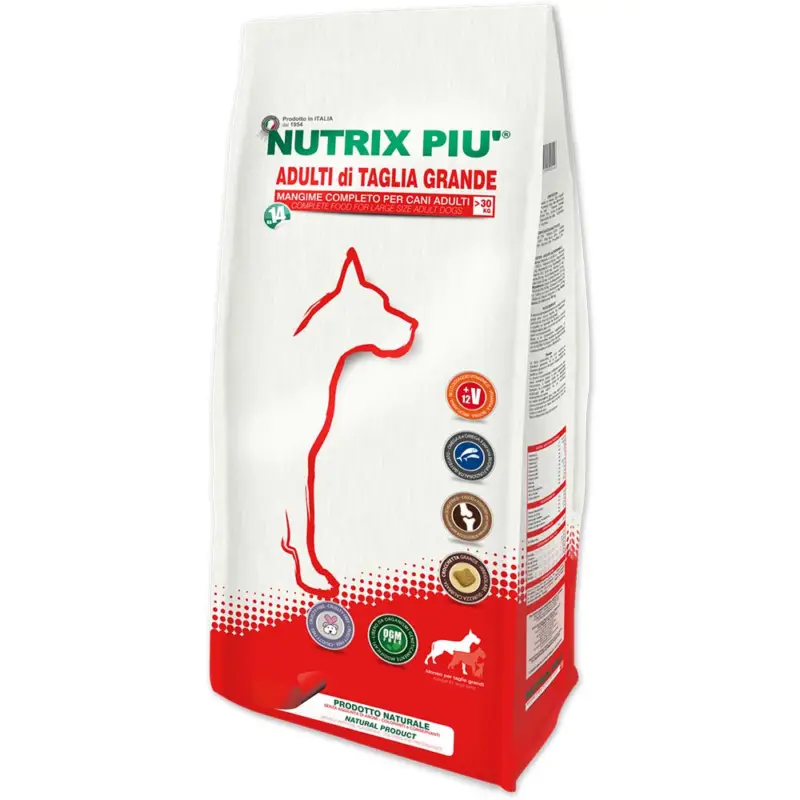 Set 3 Pezzi Crocchette 2 kg Nutrix Più per Cani Adulti Taglia Grande al gusto Pollo e Pesce Occasione Imperdibile
