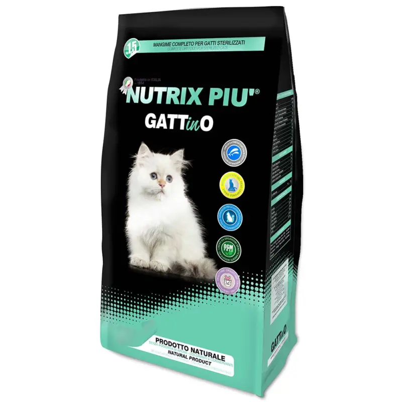 Set 3 Pezzi Crocchette 1.5 kg Nutrix Più per Gattino al gusto Aringa A Buon Prezzo