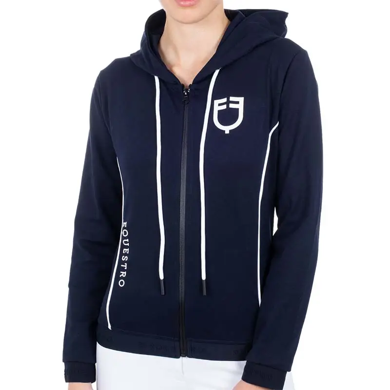 Direttamente Dal Produttore Felpa donna Equestro con cappuccio full zip