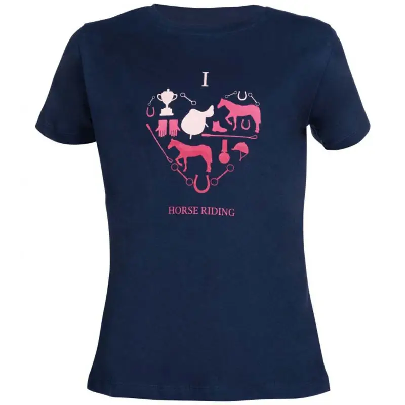 Maglia tempo libero HKM con Stampa equestre per bambina Promozione Esclusiva