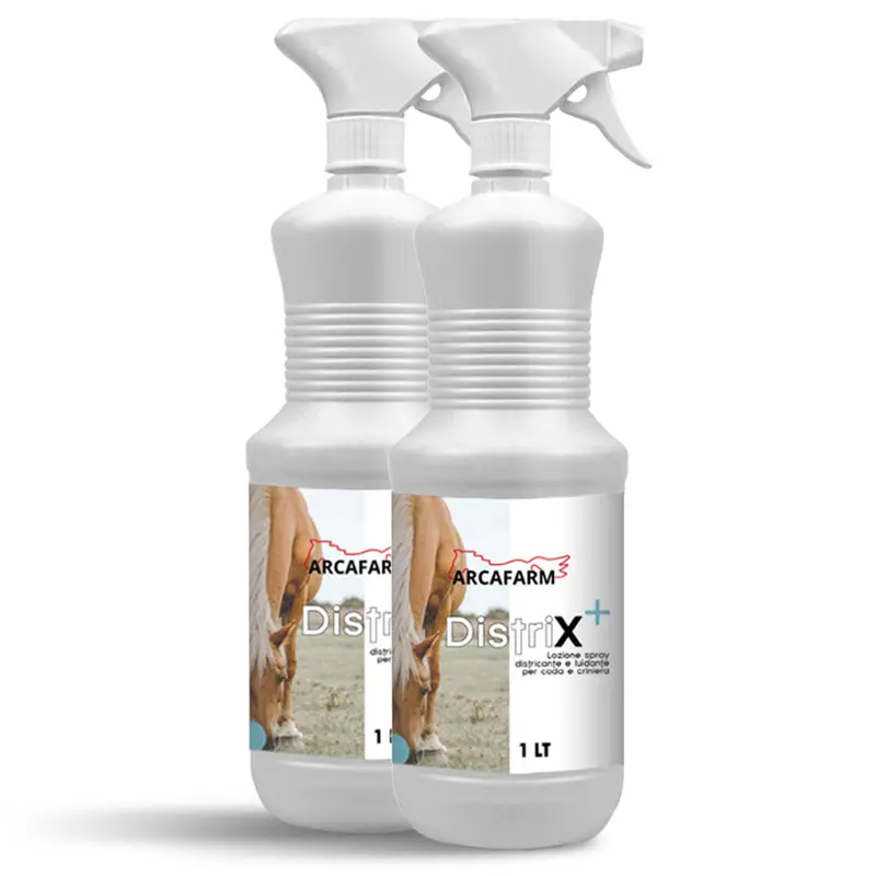 Bestseller Set 2 pezzi art.1026 Lozione Spray Districante per coda e criniera Arcafarm DistriX+ 2 lt