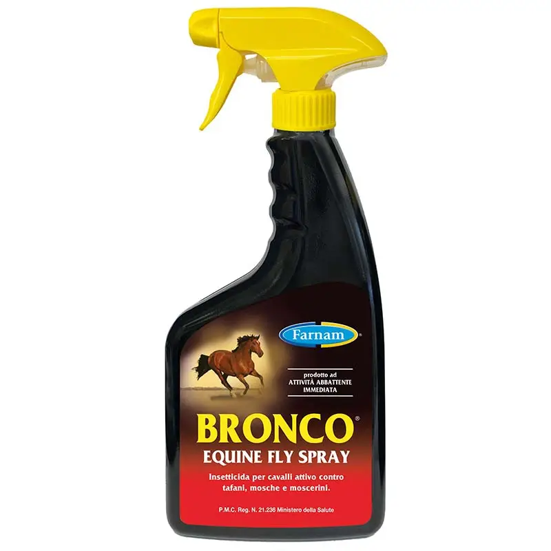 Bronco Equine Fly Farnam 600 ml spray insettorepellente per cavalli Super Prezzo