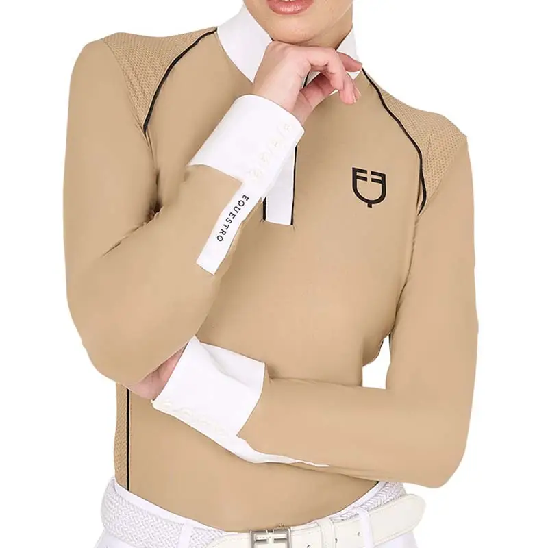 Polo da competizione Equestro manica lunga da donna Prezzo Di Fabbrica