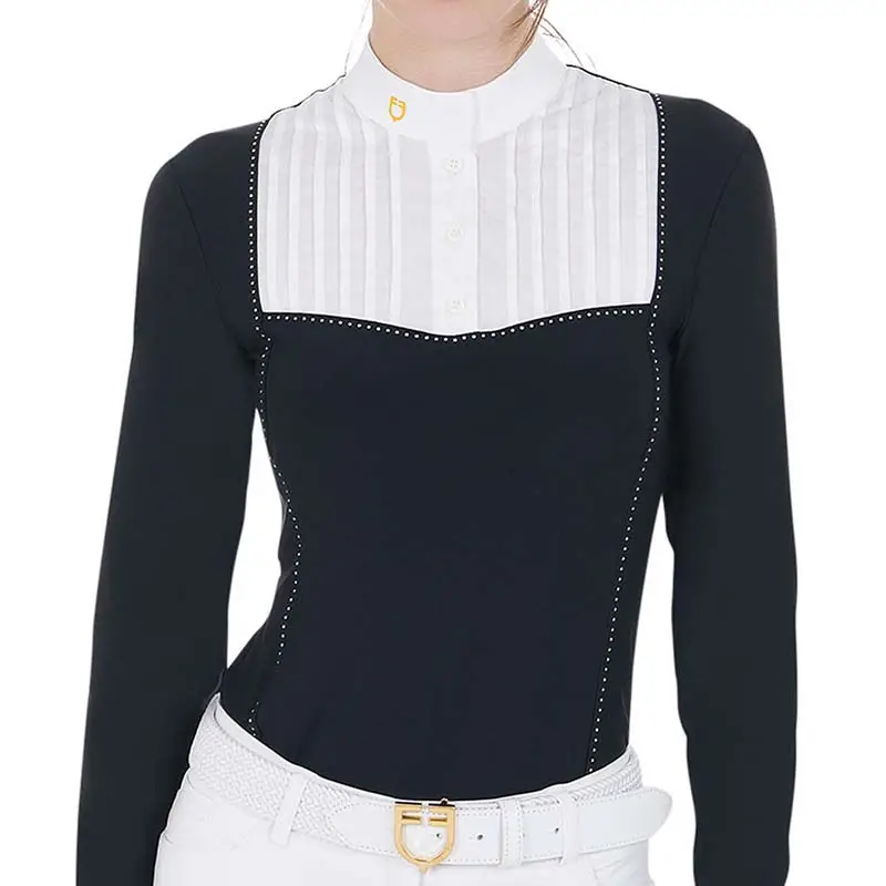 Polo da concorso Equestro donna manica lunga con strass Miglior Prezzo