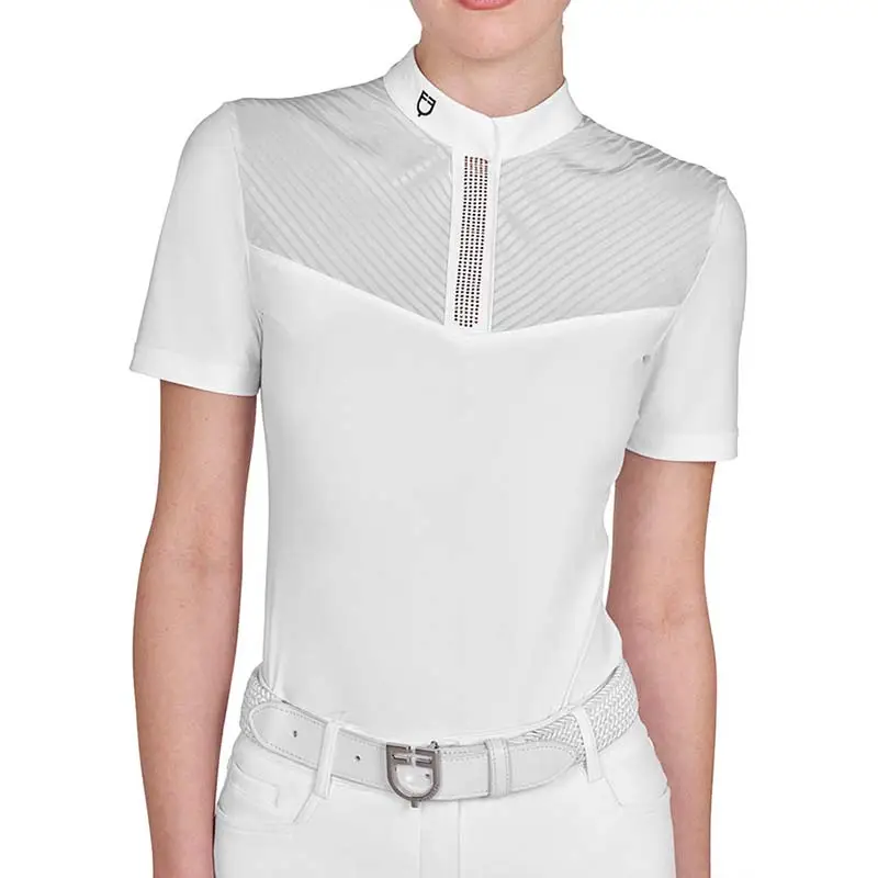 Must-Have Polo da Concorso Donna Equestro effetto Seta con Strass