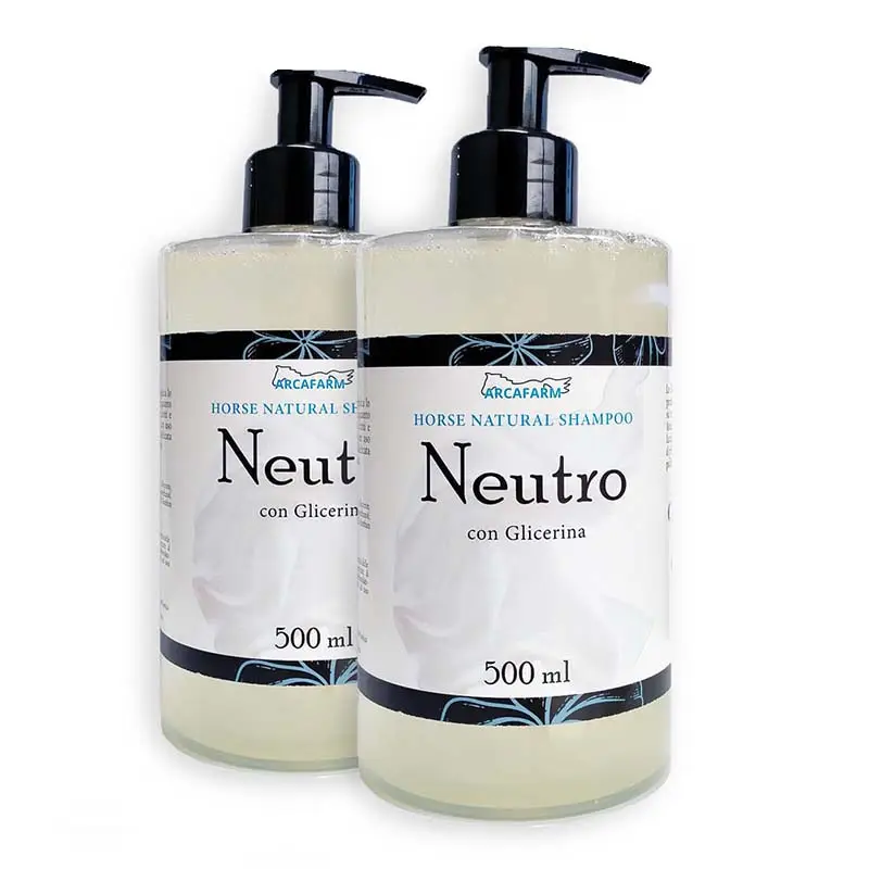 Occasione Imperdibile Set 2 pezzi art. 1093 Shampoo Neutro cavalli per coda/criniera con Glicerina Arcafarm 1 lt