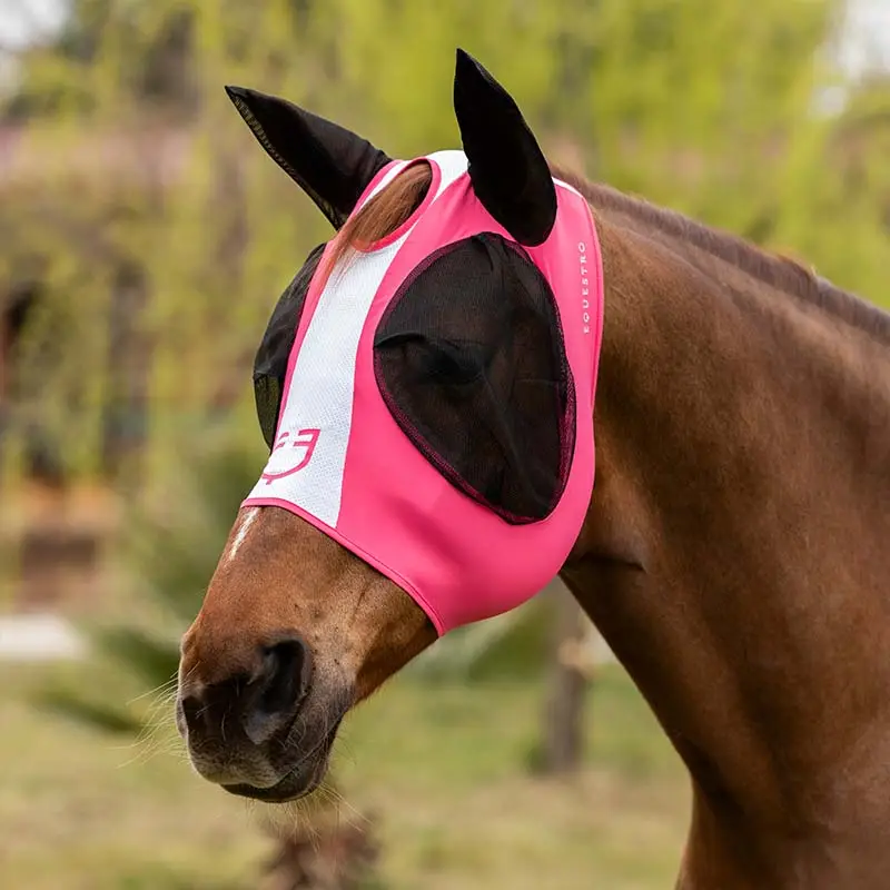 Maschera antimosche cavallo Equestro in lycra e rete mesh Di Tendenza