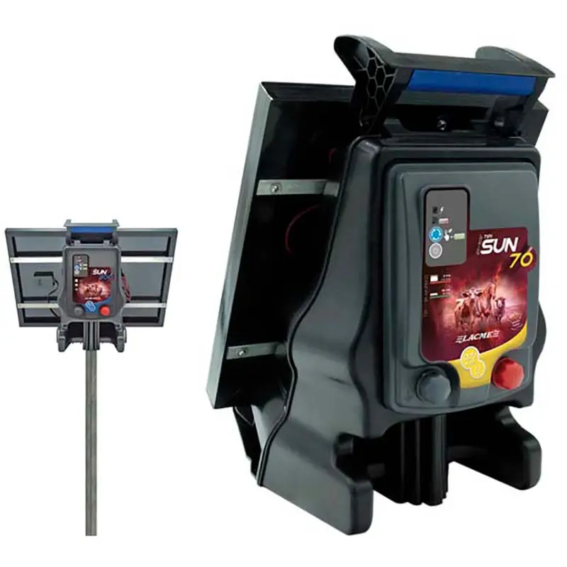 Nuovo Arrivo Elettrificatore LACME Tipi Sun 70 a batteria 12V con pannello solare da 7.2w joule 0.7