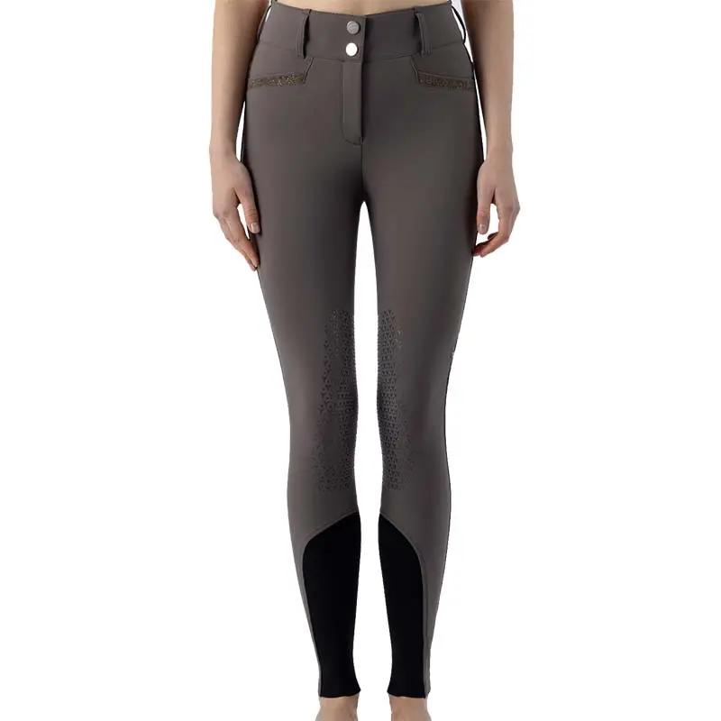 Pantaloni da donna Equiline knee grip mod. Crystalek dettagli Glitter Saldi