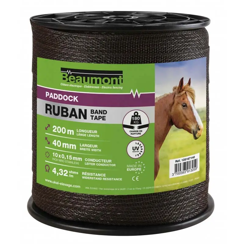 Banda Elettrica 40 mm / 200 mt Beaumont, con conduttori in acciaio Prezzo Basso