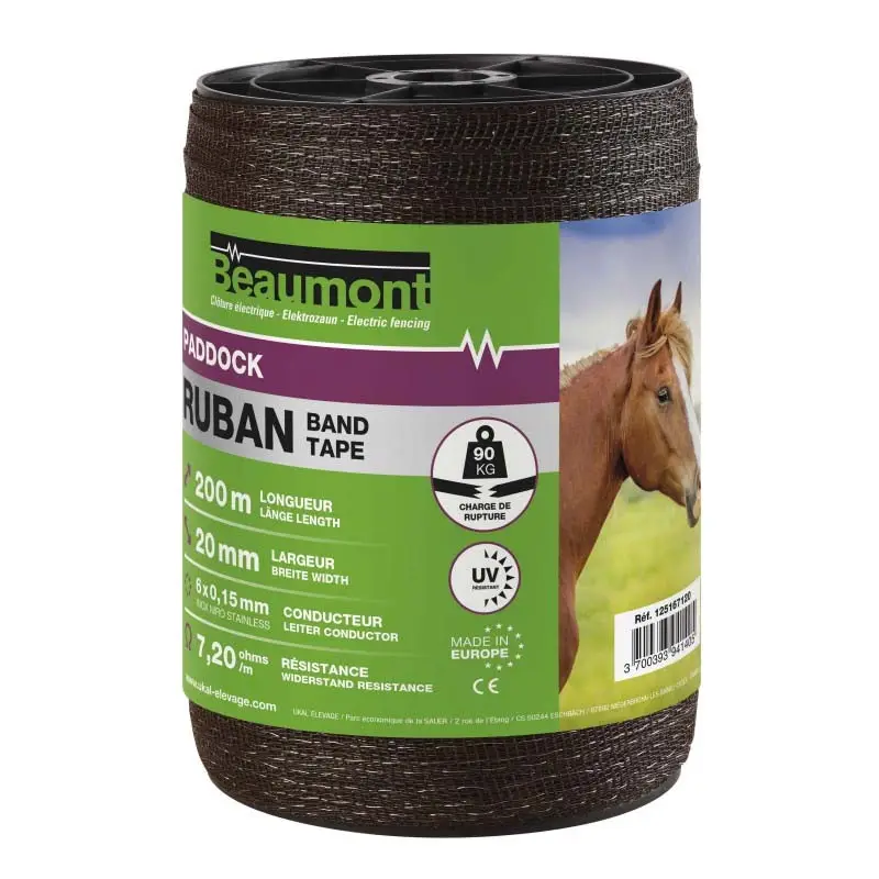Banda Elettrica 20 mm / 200 mt Beaumont, con conduttori in acciaio Ultime Pezzi