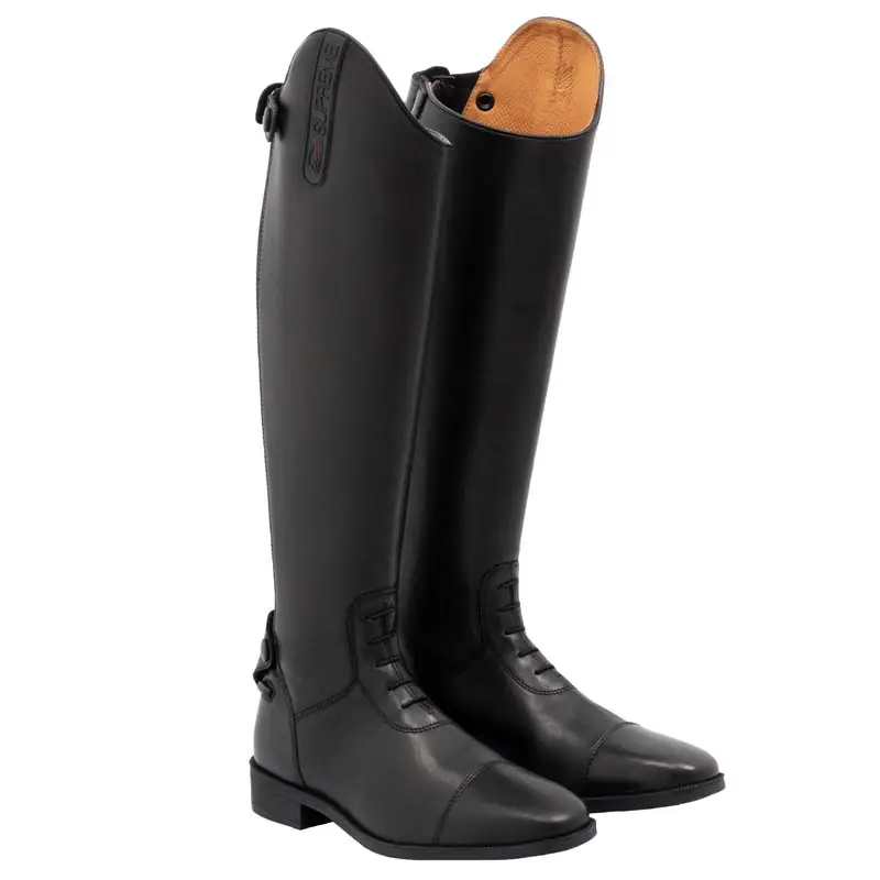 Stivali equitazione Supreme con lacci e cerniera in pelle Offerta Limitata