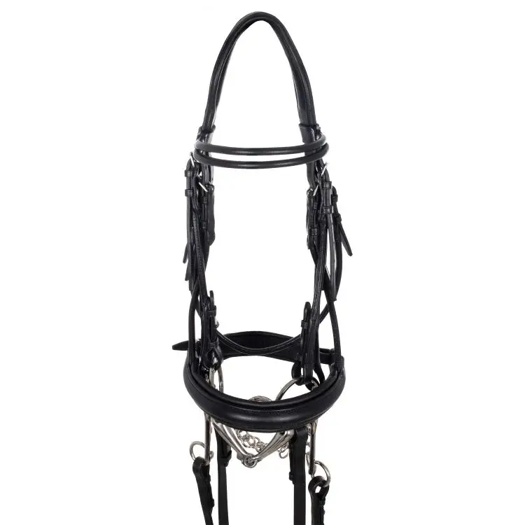 BRIGLIA DRESSAGE DOUBLE ROUND BROWBAND Offerta Del Giorno