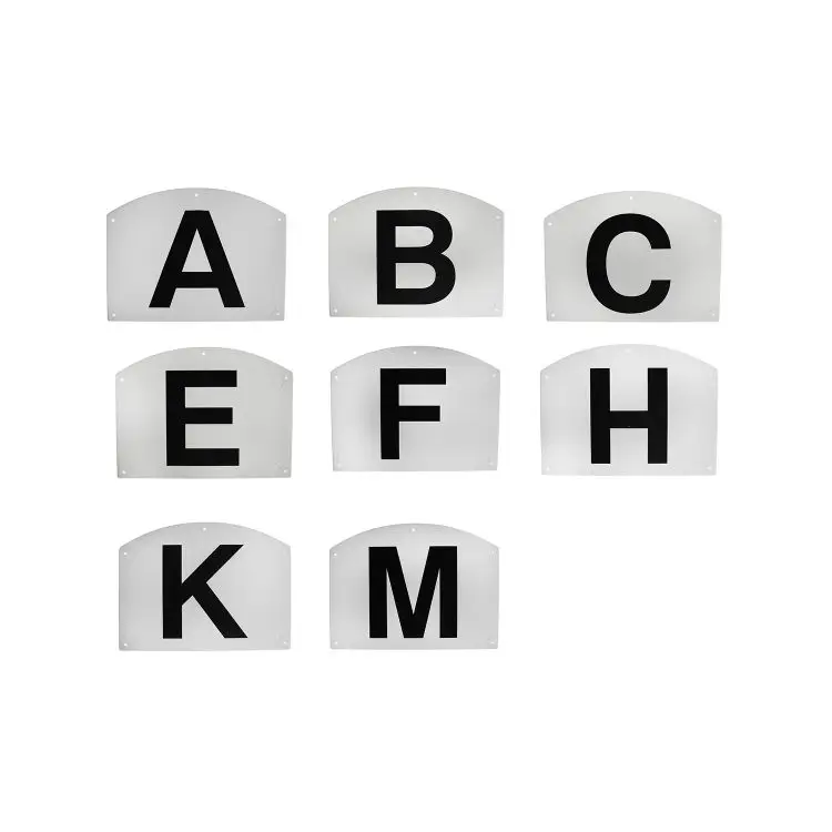 LETTERE DRESSAGE IN PLASTICA DA ATTACCARE SET 8 PZ A,B,C,E,F,H,K,M Quantità Limitata