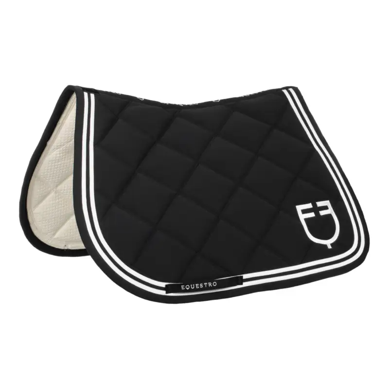 Sottosella salto Double Stripes in tessuto tecnico EQUESTRO Pagamento Sicuro