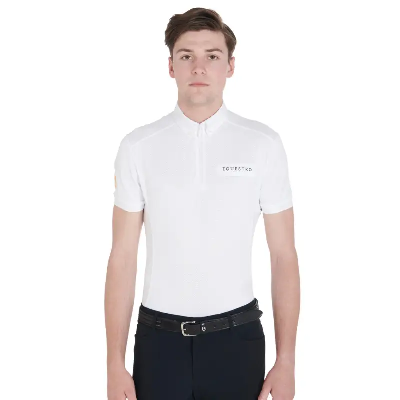POLO UOMO DA CONCORSO SLIM FIT IN TESSUTO TRAFORATO Offerta Speciale