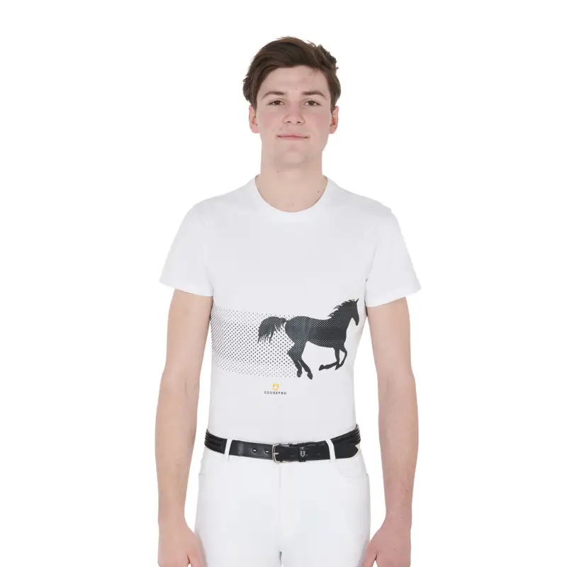 Promozione Esclusiva T-SHIRT UOMO SLIM FIT CON CAVALLO DA CORSA