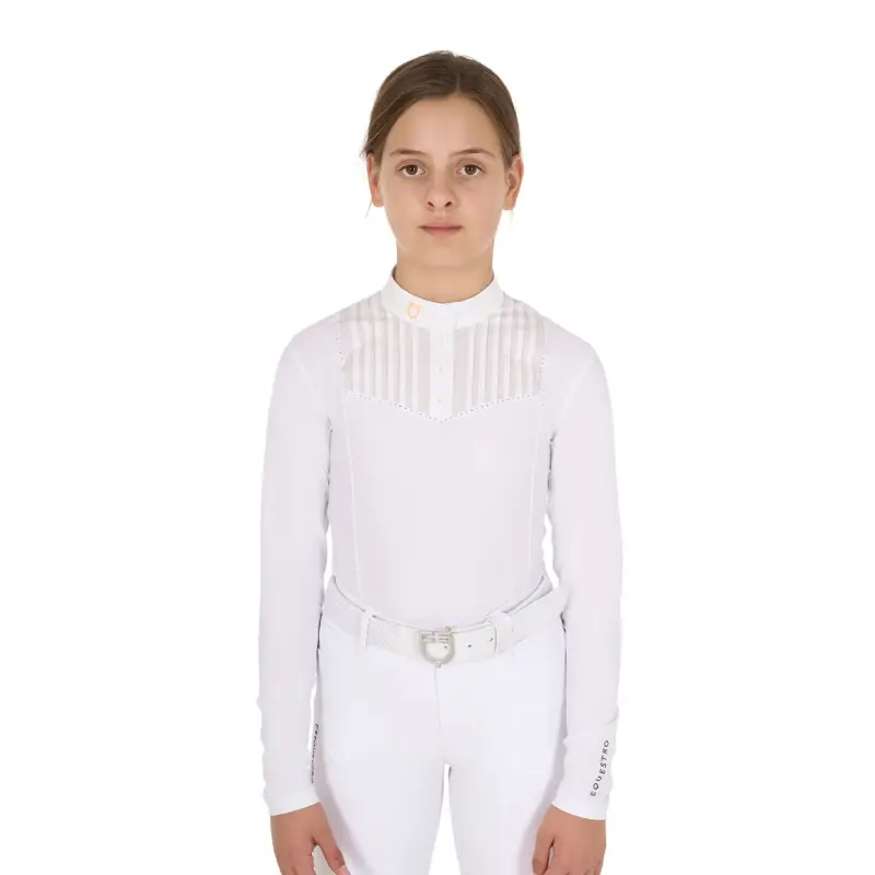Offerta Speciale POLO BAMBINA SLIM FIT CONCORSO CON STRASS