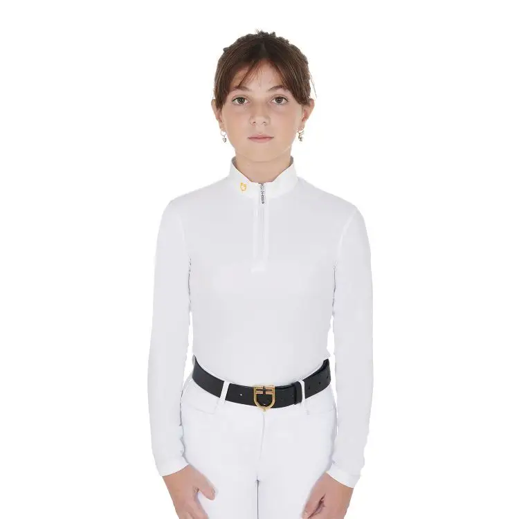 POLO BAMBINA SLIM FIT IN TESSUTO TECNICO FELPATO Reso Gratuito