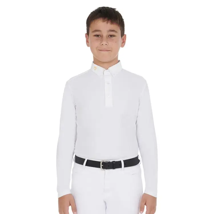 Prezzo Basso POLO BAMBINO MANICA LUNGA IN TESSUTO TECNICO FELPATO