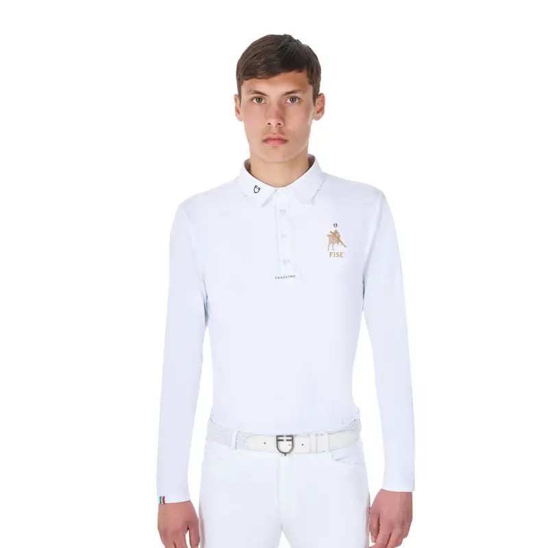 Sconto Polo uomo da concorso manica lunga Equestro X FISE