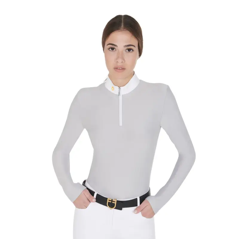 Pagamento Sicuro POLO DONNA MANICA LUNGA IN TESSUTO TECNICO FELPATO