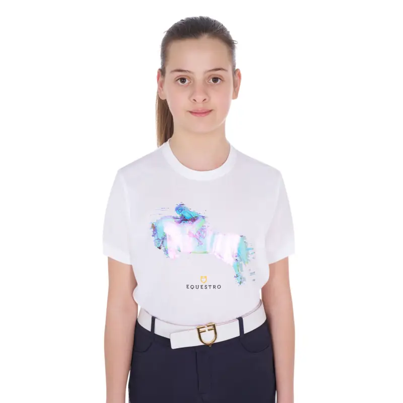T-SHIRT BAMBINA SLIM FIT STAMPA JUMP Nuovo Arrivo