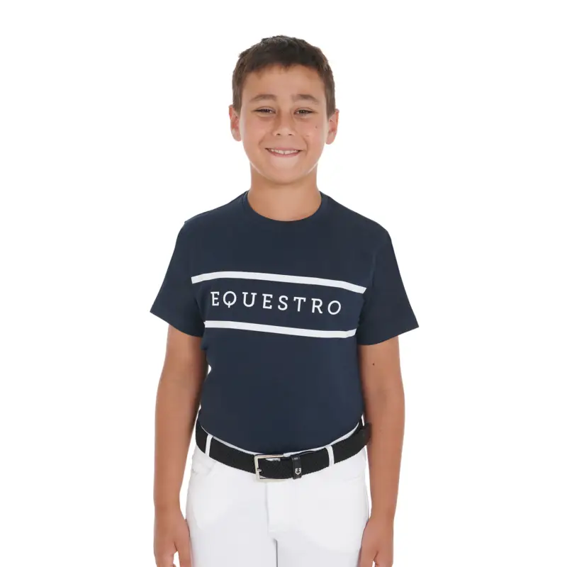 T-SHIRT BAMBINI CON SCRITTA A CONTRASTO Offerta Limitata