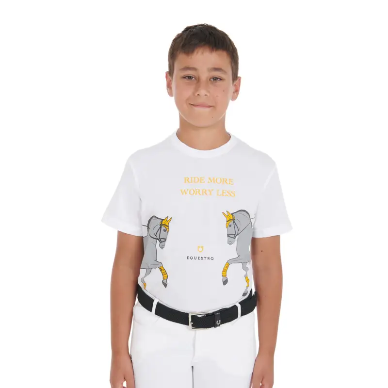 Esclusivo T-SHIRT BAMBINI SLIM FIT STAMPA DRESSAGE