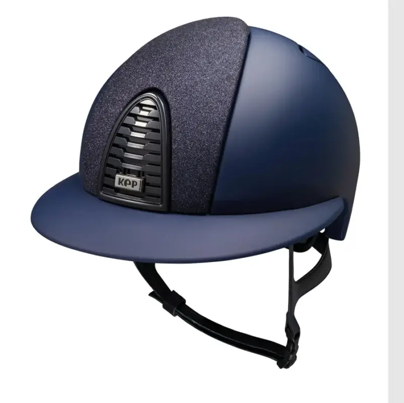 Quantità Limitata Casco Equitazione Cromo 2.0 / Matt Blu / Star Blu / Visiera Polo Large