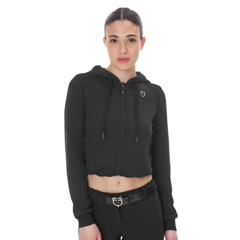 Promo Stagionale FELPA DONNA CROPPED CON CAPPUCCIO