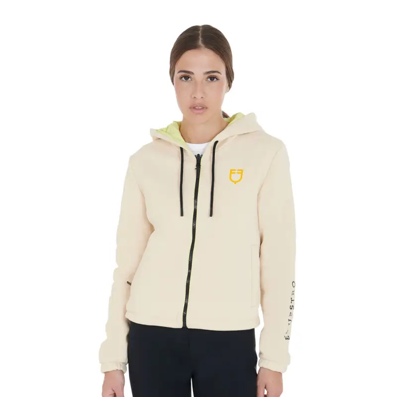 Reso Gratuito GIACCHETTO DONNA REVERSIBILE CON ZIP E CAPPUCCIO