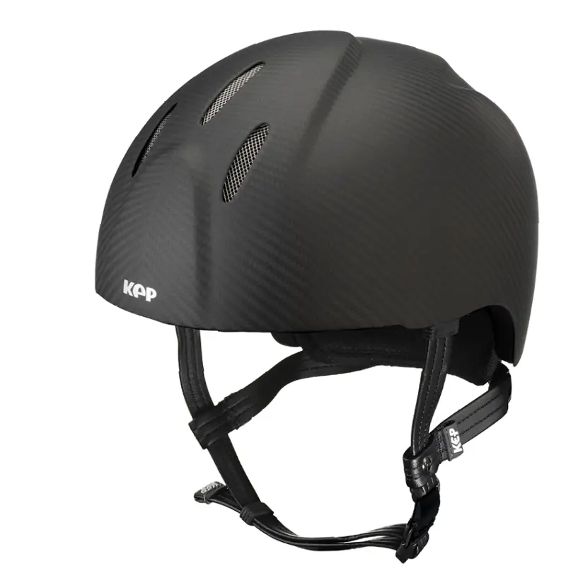 Offerta Del Giorno CASCO IN CARBONIO E-LIGHT NERO OPACO SENZA VISIERA / GRIGLIA IN ACCIAIO INOSSIDABILE / CINTURINO STANDARD