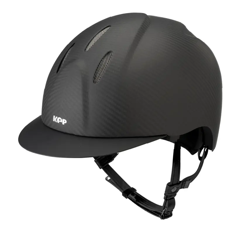 CASCO IN CARBONIO E-LIGHT NERO OPACO CON VISIERA NERA OPACA E GRIGLIA IN ACCIAIO INOSSIDABILE Esclusivo