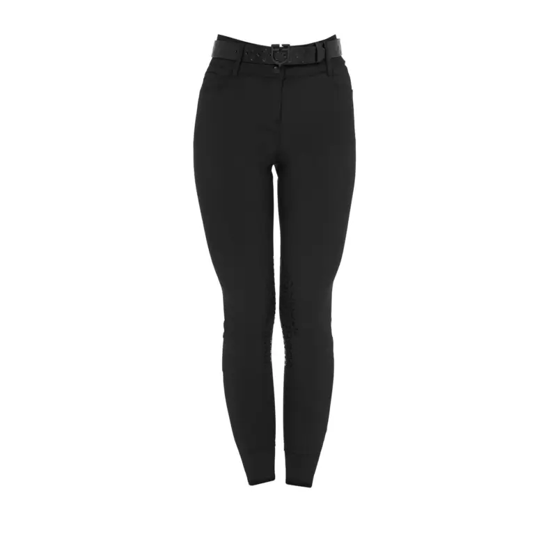 Reso Gratuito Pantaloni donna a vita alta con grip ginocchio EQUESTRO